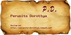 Perusits Dorottya névjegykártya